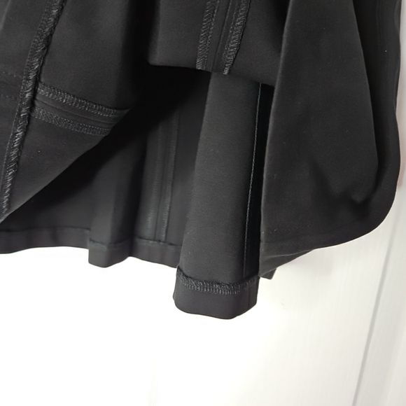 Ann Taylor LOFT Black Ponte Seamed Flare Skirt Size Large Tall LT Elastic Waist - Picture 5 of 9